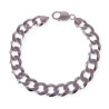 PULSERA CABALLERO BARBADA PLATA DE LEY 11 MM