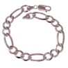 PULSERA CABALLERO ESLABÓN CARTIER 3X1 PLATA DE LEY 8 MM