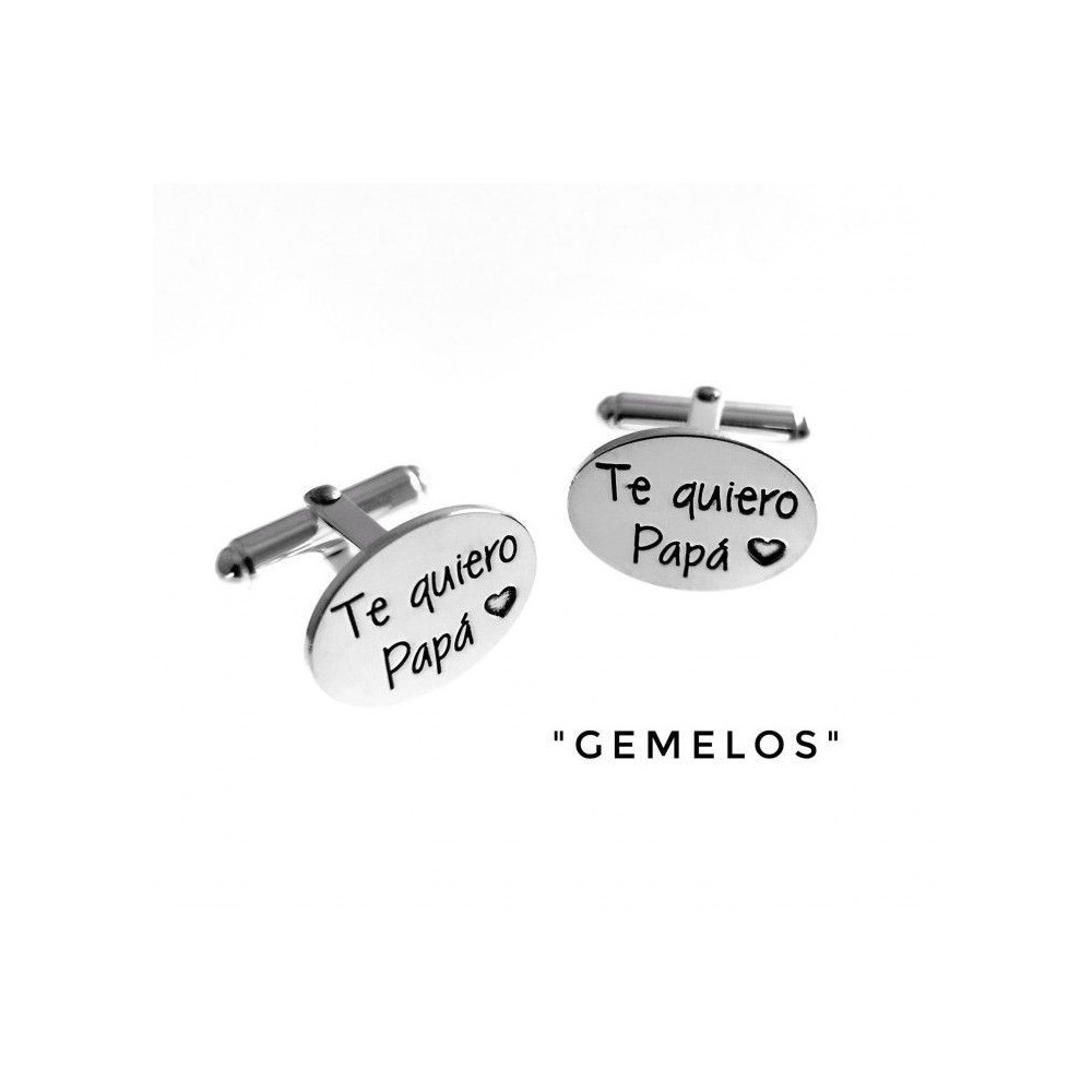 GEMELOS TE QUIERO PAPÁ PLATA DE LEY