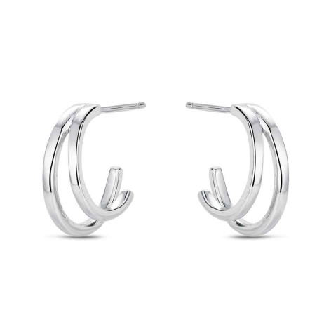 PENDIENTES ARO DOBLE PLATA DE LEY 20 MM