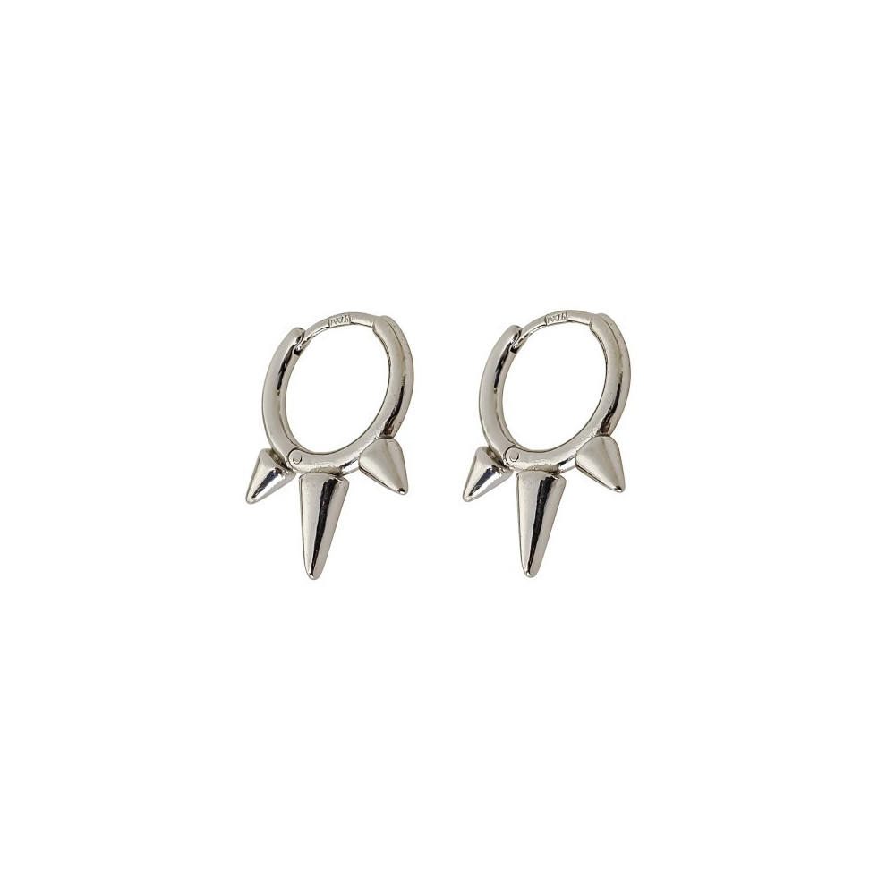 PENDIENTES ARO PINCHOS PLATA DE LEY 13 MM
