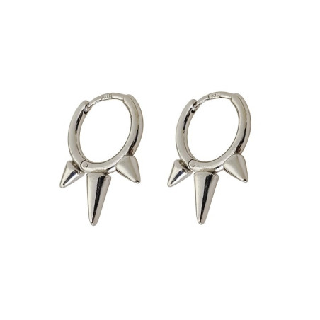PENDIENTES ARO PINCHOS PLATA DE LEY 13 MM