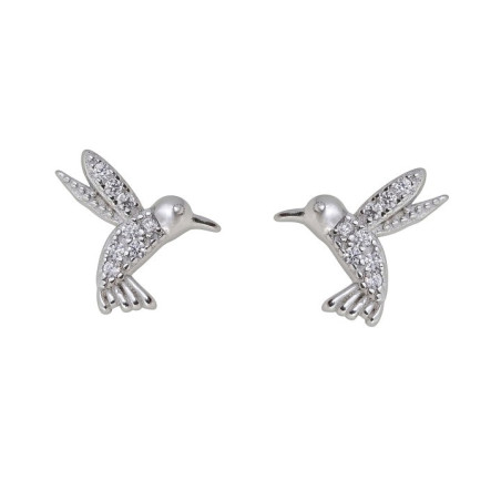 PENDIENTES COLIBRÍ CIRCONITAS PLATA DE LEY