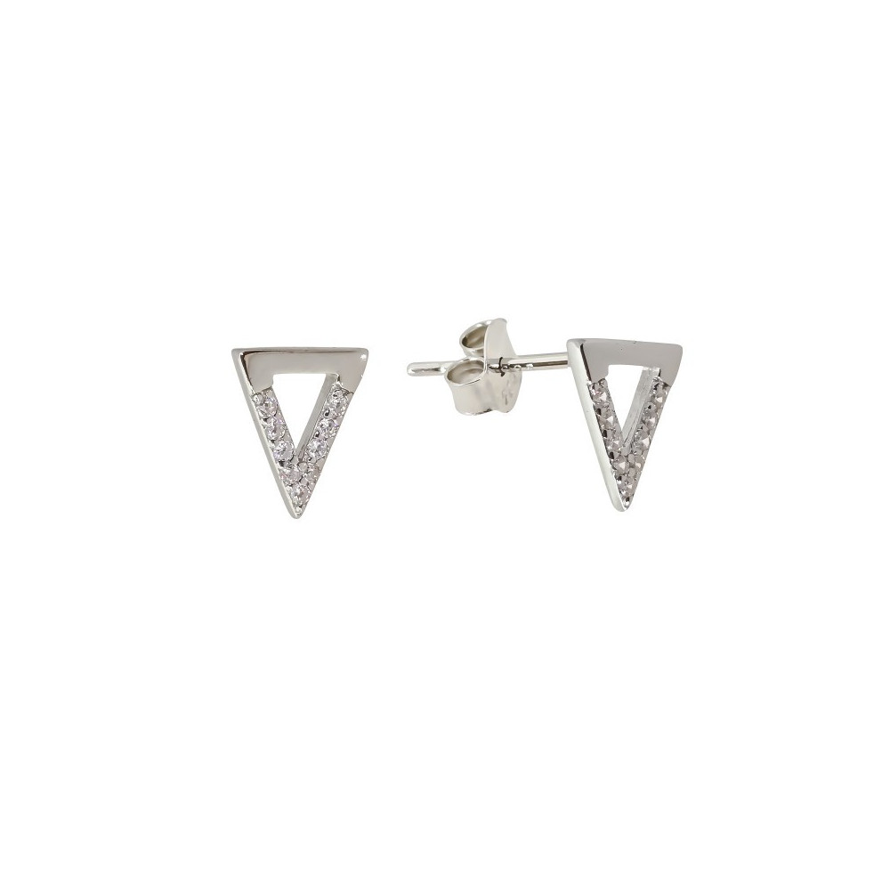 PENDIENTES TRIÁNGULO PLATA DE LEY