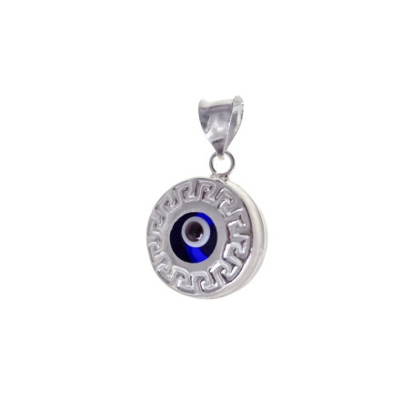 COLGANTE OJO TURCO PLATA DE LEY 10 MM