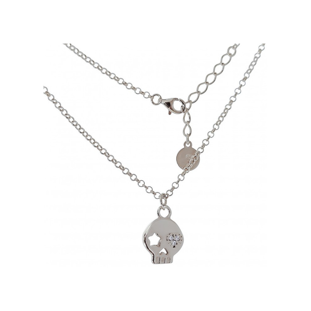 COLLAR CALAVERA PLATA DE LEY