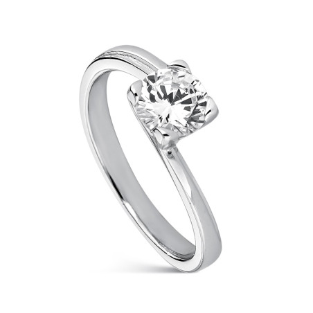 ANILLO CIRCONITA SOLITARIO PLATA DE LEY