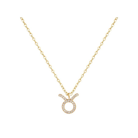 COLLAR ZODIACO TAURO ACERO CHAPADO