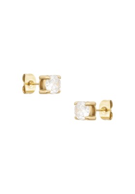PENDIENTES SOLITARIOS  CIRCONITA ORO ANNA