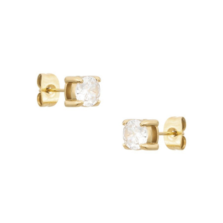 PENDIENTES SOLITARIOS  CIRCONITA ORO ANNA