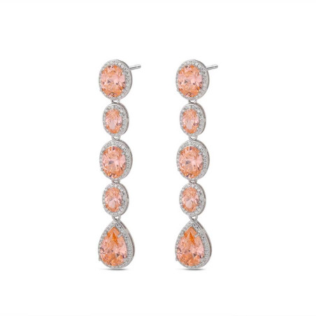 PENDIENTES ÓVALOS TOPACIO ANARANJADO 60 MM