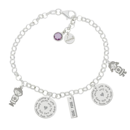 PULSERA PLATA DE LEY PERSONALIZADA CURSO ESCOLAR