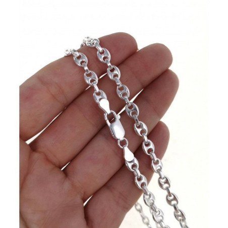 CADENA CALABROTE PLATA DE LEY 60 CM Y 5 MM ANCHO