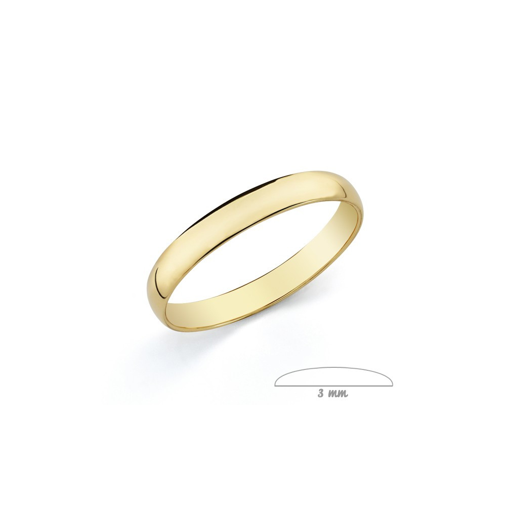 ALIANZA 9K ORO AMARILLO LISA 3 MM