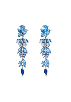 STERLING SILVER BLUE DROP EARRINGS