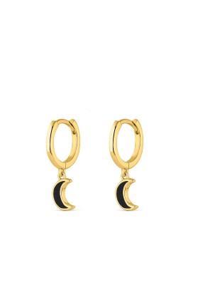 GOLD PLATED STERLING SILVER MOON EARRINGS