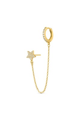 GOLD PLATED STERLING SILVER EAR CUFF EARRING