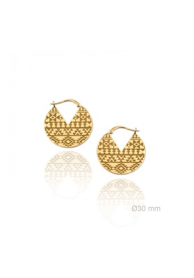 STERLING SILVER AZTEC EARRINGS