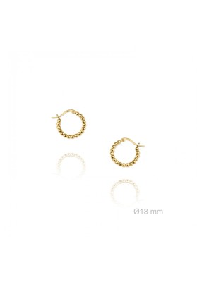 STERLING SILVER HOOP EARRINGS WITH SMALL BALLS