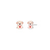 PENDIENTES PERRITO PLATA CON ESMALTE D03601/BF
