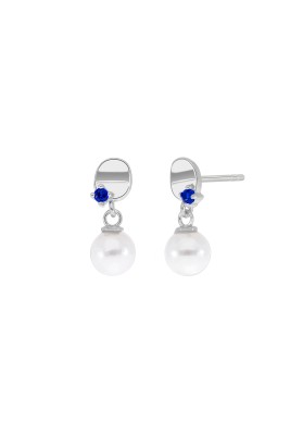 STERLING SILVER EARRINGS WITH SPINEL STONE
