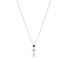COLLAR MAREA PLATA ESPINELA AZUL Y PERLA  D03507/BA