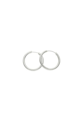 STERLING SILVER HOOP EARRINGS 12 MM