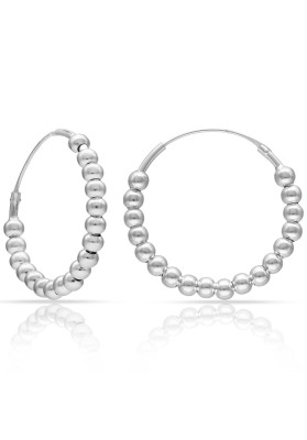 PENDIENTES ARO PLATA DE LEY BOLAS 24 MM