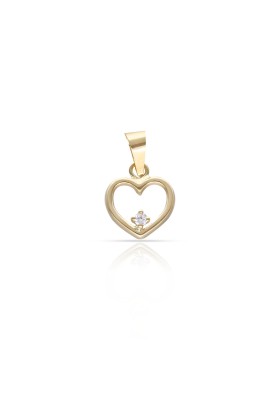 COLGANTE CORAZÓN CALADO ORO 18 KL