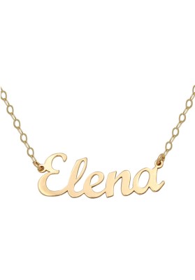 GARGANTILLA NOMBRE PERSONALIZABLE ORO AMARILLO 18 KL 6 LETRAS