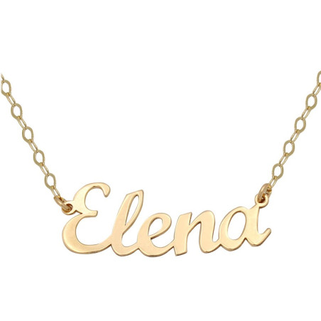 GARGANTILLA NOMBRE PERSONALIZABLE ORO AMARILLO 18 KL 6 LETRAS
