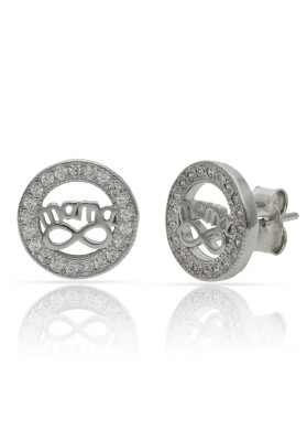 PENDIENTES PLATA CIERRE PRESIÓN MAMÁ + INFINITO