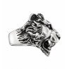ANILLO HOMBRE CABEZA DE LEÓN REALISTA PLATA PRIMERA LEY