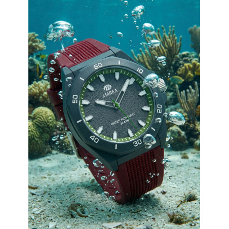 Reloj Marea Hombre B35378/4 Negro y Granate | 20 ATM