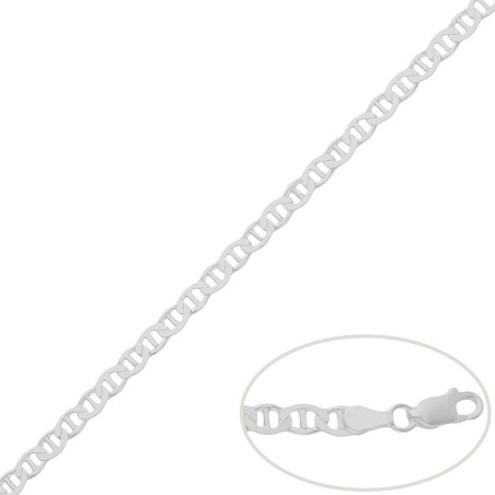 CADENA MARINA ANCLA PLATA DE LEY 4 MM
