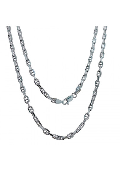 STERLING SILVER ANCHOR CHAIN. 60 CM