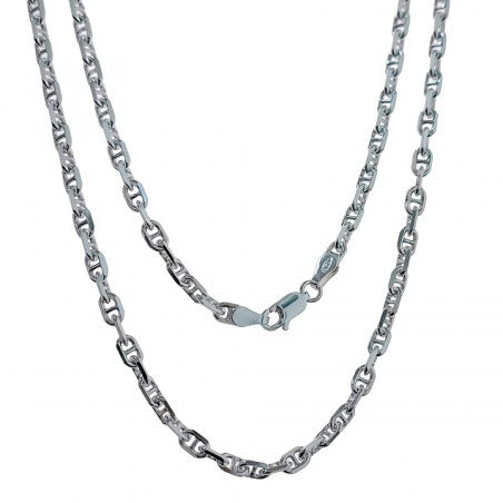 STERLING SILVER ANCHOR CHAIN. 60 CM