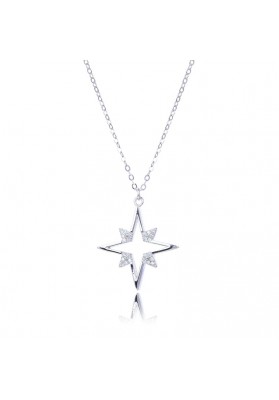 STERLING SILVER STAR NECKLACE