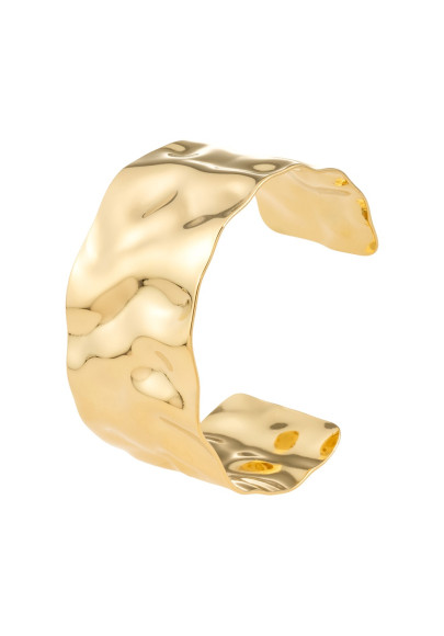 BRAZALETE TEXTURA ACERO BAÑADO EN ORO