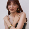 BRAZALETE TEXTURA ACERO BAÑADO EN ORO
