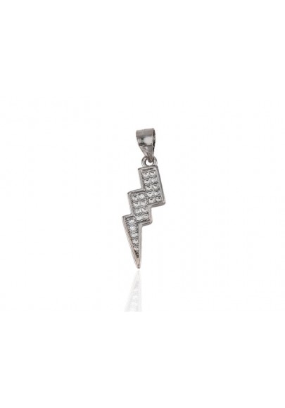 STERLING SILVER THUNDERBOLT PENDANT