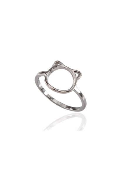 STERLING SILVER CAT RING