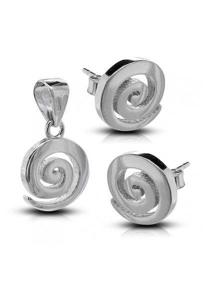 CONJUNTO ESPIRAL PLATA DE LEY