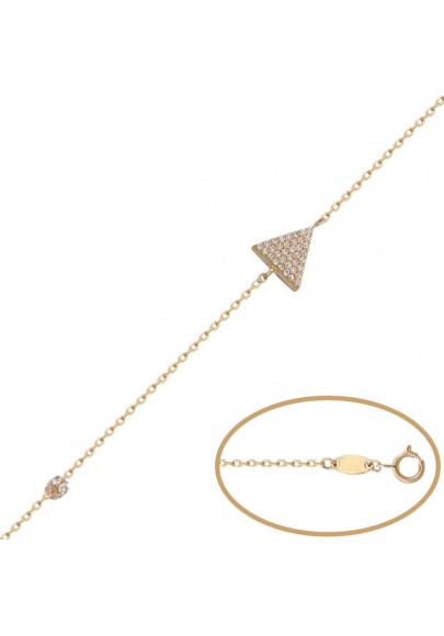 18K YELLOW GOLD TRIANGLE BRACELET