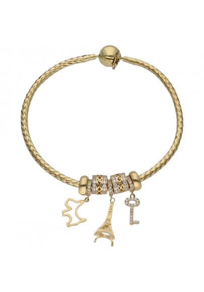 18K GOLD YOUR LIFE BANGLE BRACELET