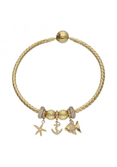 PULSERA BRAZALETE DEL MAR ORO 18 KL