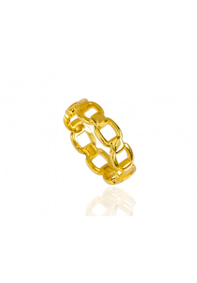 ANILLO CHAIN BAÑADO EN ORO