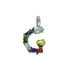 COLGANTE INICIAL COLORES "G" PLATA DE LEY