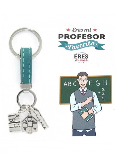 STERLING SILVER "YOU ARE MY FAVOURITE TEACHER" KEYCHAIN