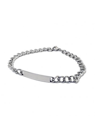 STAINLESS STEEL ID BRACELET  6 MM